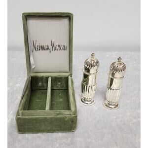 Vintage Neiman Marucs Godinger Silver Salt & Pepper Shakers